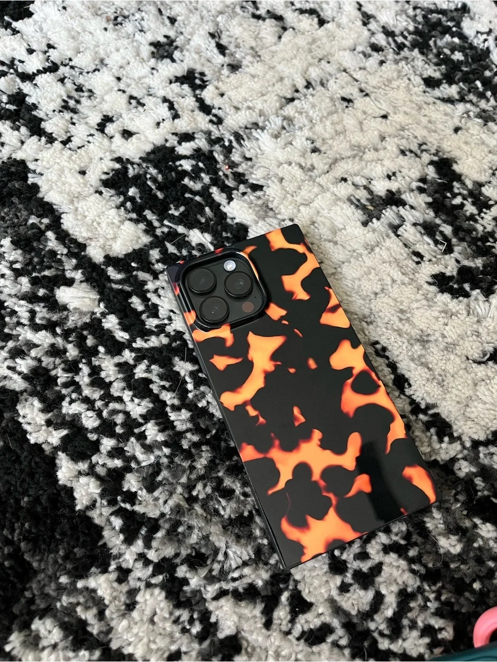 Orange & Black Tortoiseshell Camera-Ready Phone Case